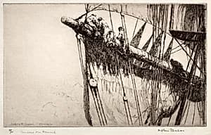 Bending the Foresail by Arthur John Trevor Briscoe (British, 1873–1943)