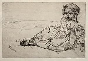 Bibi Valentin by James McNeill Whistler (American, 1834–1903)
