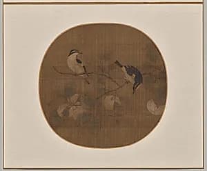 Birds on a Peach Branch by Unknown Artist