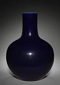 Blue Bottle Vase by Unknown Artist