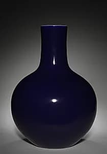 Blue Bottle Vase by Unknown Artist