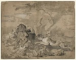 Boar Hunt by Abraham Hondius (Dutch, c. 1625–1695)