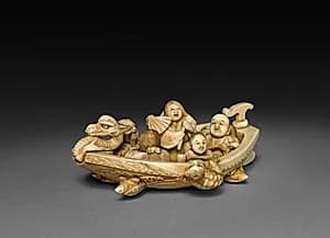 Boat with Six Passengers by Unknown Artist