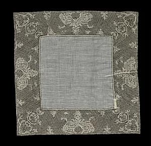 Bobbin Lace Handkerchief by Unknown Artist