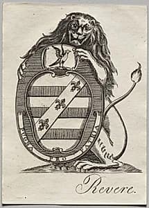 Bookplate:  Coat of Arms by Paul Revere II (American, 1735–1818)