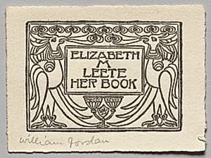 Bookplate: Elizabeth M. Leete by Unknown Artist