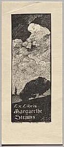 Bookplate: Margarethe Strauss by Unknown Artist