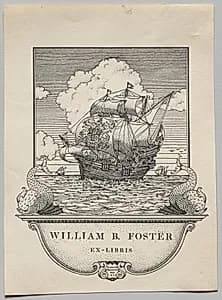 Bookplate: William B. Foster by Frederick Garrison Hall (American, 1879–1946)