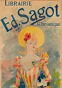 Bookstore Ed. Sagot by Jules Chéret (French, 1836–1932)