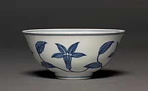 Bowl with Lily Scrolls by Unknown Artist