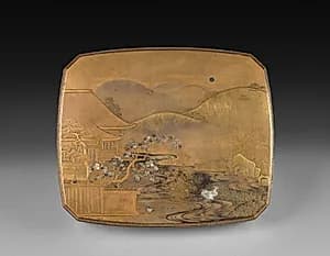 Box with Landscape (lid) by Unknown Artist