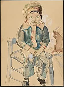 Boy on a Chair by William Sommer (American, 1867–1949)