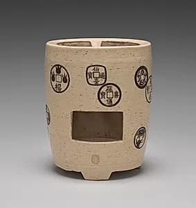 Brazier with Coins Motif by Seifū Yohei III (Japanese, 1851–1914)