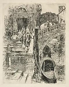 Bridge of Sighs, Venice by Frank Duveneck (American, 1848–1919)