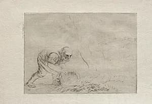 Burning the Grass by Alphonse Legros (French, 1837–1911)