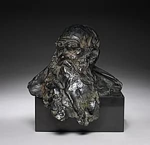 Bust of Tolstoy by Théodore Rivière (French, 1857–1912)