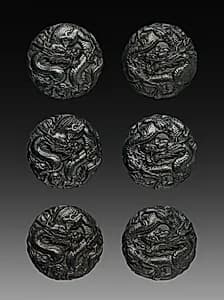 Buttons with Dragon by Unknown Artist
