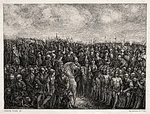 Caesar and his Prisoners by Rodolphe Bresdin (French, 1822–1885)