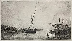 Canal at Martiques by Adolphe Appian (French, 1818–1898)