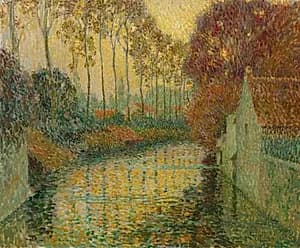 Canal in Autumn (Gisors) by Henri Le Sidaner (French, 1862–1939)