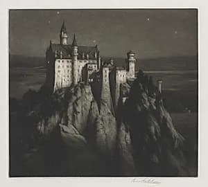 Castle Neuschwanstein by George Percival Gaskell (British, 1868–1934)