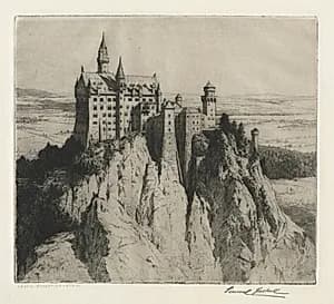 Castle Neuschwanstein by George Percival Gaskell (British, 1868–1934)