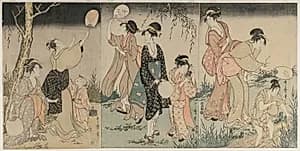 Catching Fireflies by Kitagawa Utamaro (Japanese, c. 1754–1806)
