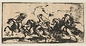 Cavalry Battle by Anonymous