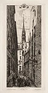 Chantrey Street, Paris by Charles Meryon (French, 1821–1868)