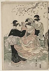 Cherry Blossoms in the Wind by Utagawa Toyokuni (Japanese, 1769–1825)