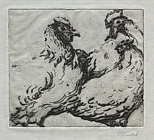 Chickens by William George Reindel (American, 1871–1948)