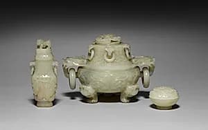 Chinese Jade Incense Set by Unknown Artist