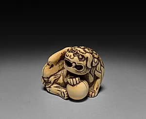 Chinese Lion with Ball by Unknown Artist