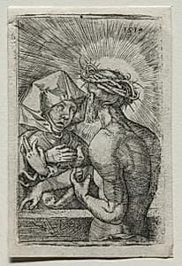 Christ and the Virgin by Hans Sebald Beham (German, 1500–1550)