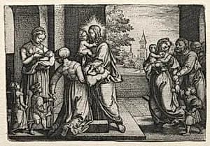 Christ with Little Children by Georg Pencz (German, c. 1500–1550)