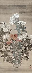 Chrysanthemums by Kitagawa Sōsetsu (Japanese, active 1639–50)