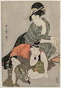 Cleaning Combs by Kitagawa Utamaro (Japanese, c. 1754–1806)