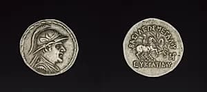 Coin of Eukratides I by Unknown Artist