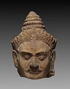 Colossal Head of a Deva by Unknown Artist