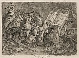Concert of Cats by Rudolph Ackermann (British, 1764–1834)