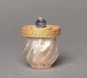 Cosmetic Jar with Lid by Unknown Artist