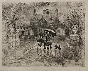 Country Neighbors by Félix Hilaire Buhot (French, 1847–1898)