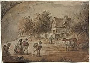Country Scene with Soldiers by Henry William Bunbury (British, 1750–1811)