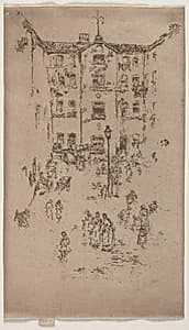 Courtyard, Brussels by James McNeill Whistler (American, 1834–1903)