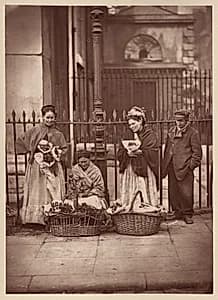 Covent Garden Flower Women by John Thomson (Scottish, 1837–1921)