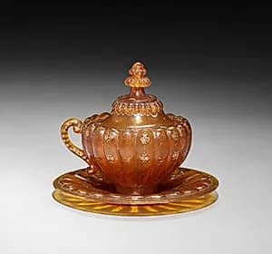 Covered Cup and Saucer by Unknown Artist