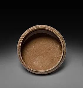 Covered Flat Jar by Unknown Artist
