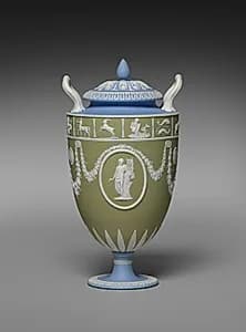 Covered Vase (one of a pair) by Josiah Wedgwood and Sons (British, Staffordshire, est. 1759)