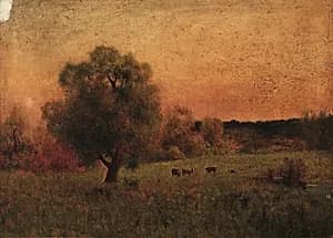 Cows in a Field by George Inness (American, 1825–1894)