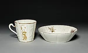 Cup and Saucer by Vincennes Porcelain Factory (France, 1740–56)